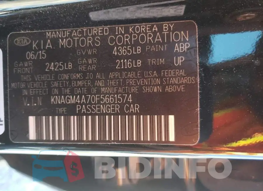 KNAGM4A70F5661574 Photo# 10