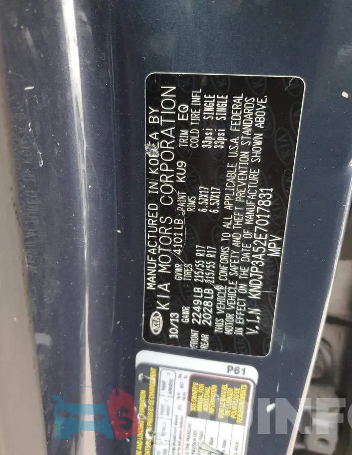 KNDJP3A52E7017831 Photo# 12