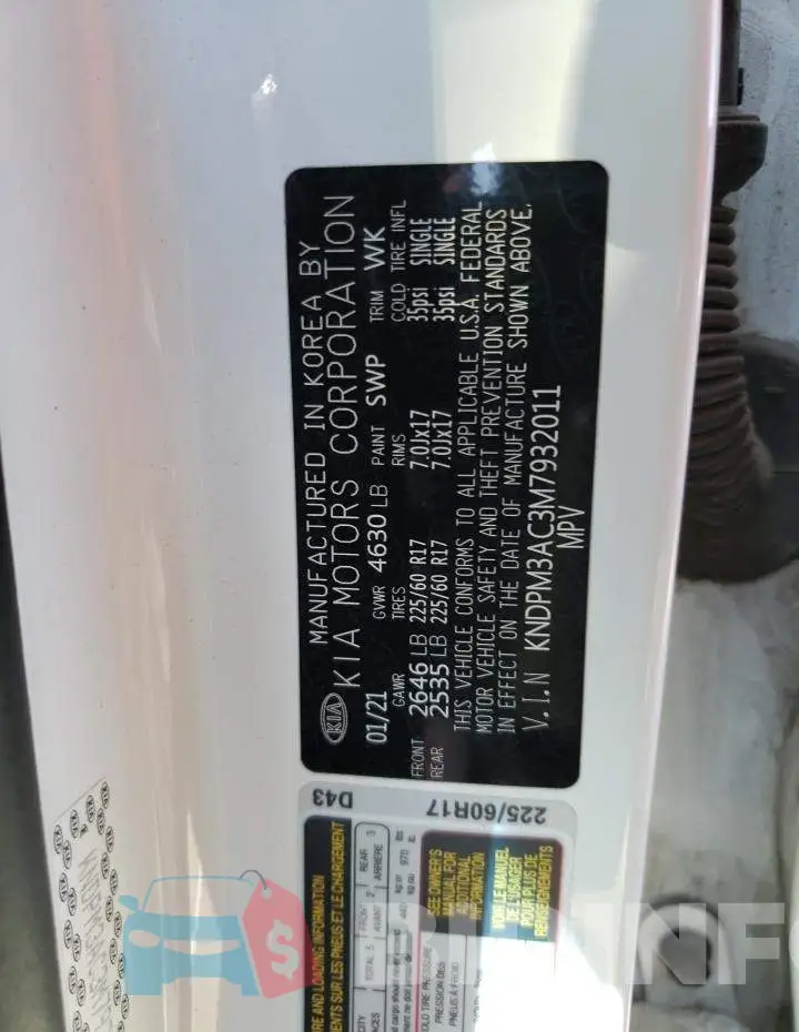 KNDPM3AC3M7932011 Photo# 13