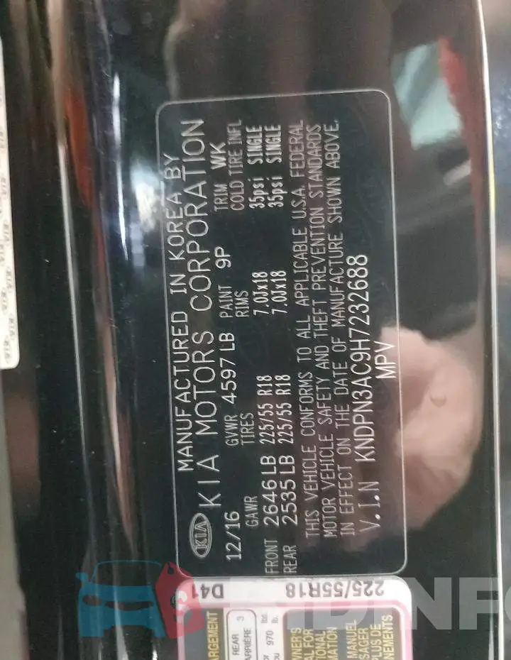 KNDPN3AC9H7232688 Photo# 13