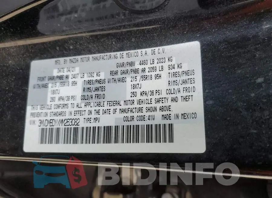 3MVDMBDYXMM263082 Photo# 13