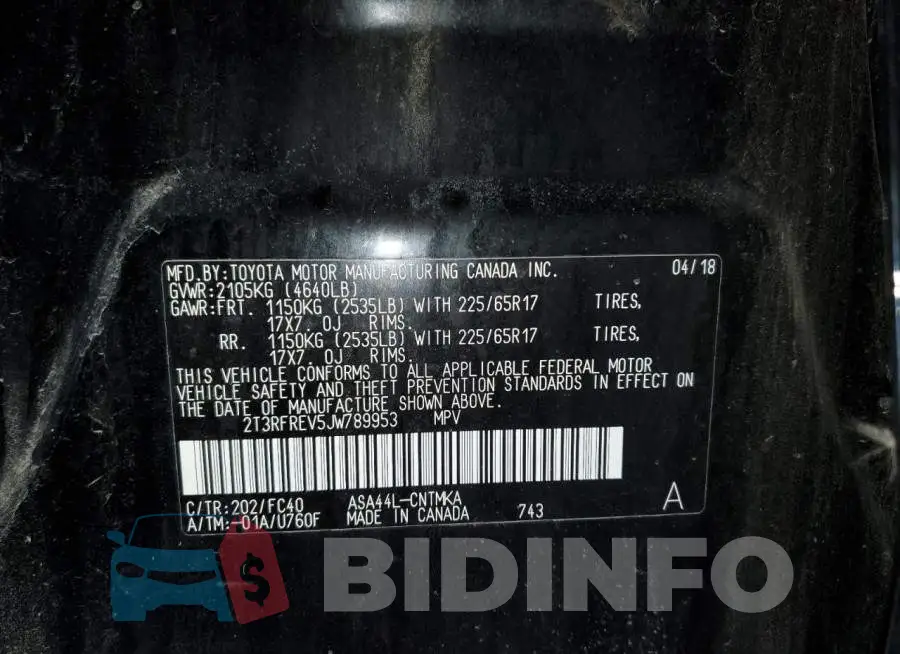 2T3RFREV5JW789953 Photo# 14