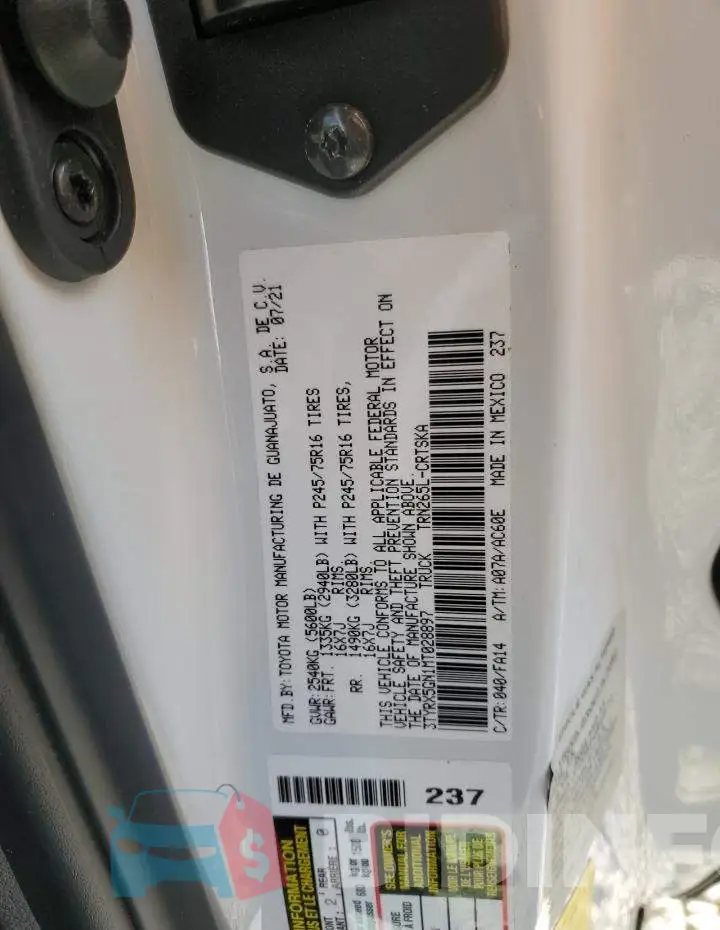 3TYRX5GN1MT028897 Photo# 12