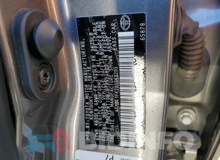 4T1BF1FK2HU663205 Photo# 12
