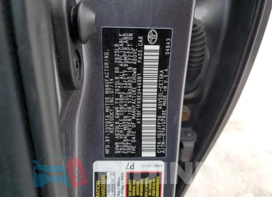 4T1BF1FK8EU446981 Photo# 12