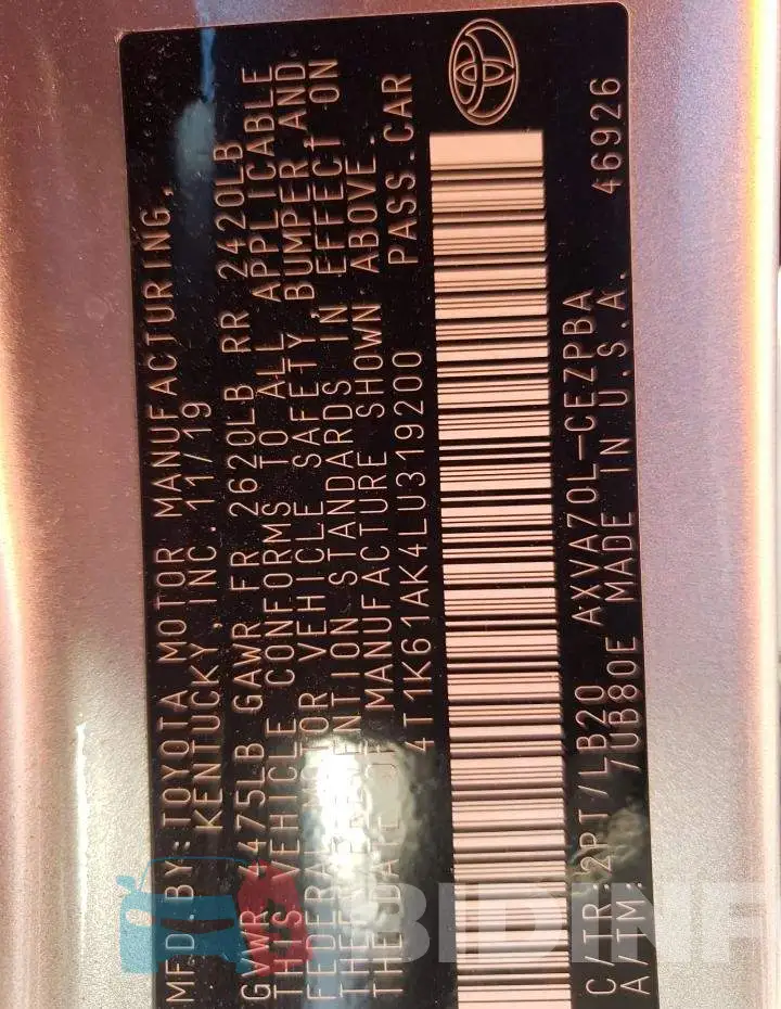 4T1K61AK4LU319200 Photo# 12