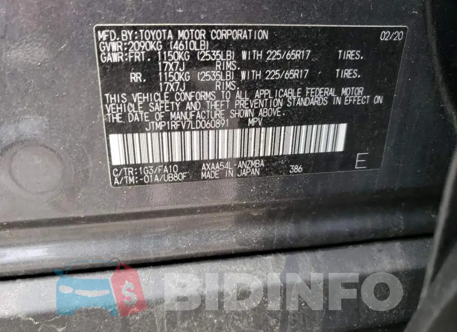 JTMP1RFV7LD060891 Photo# 10