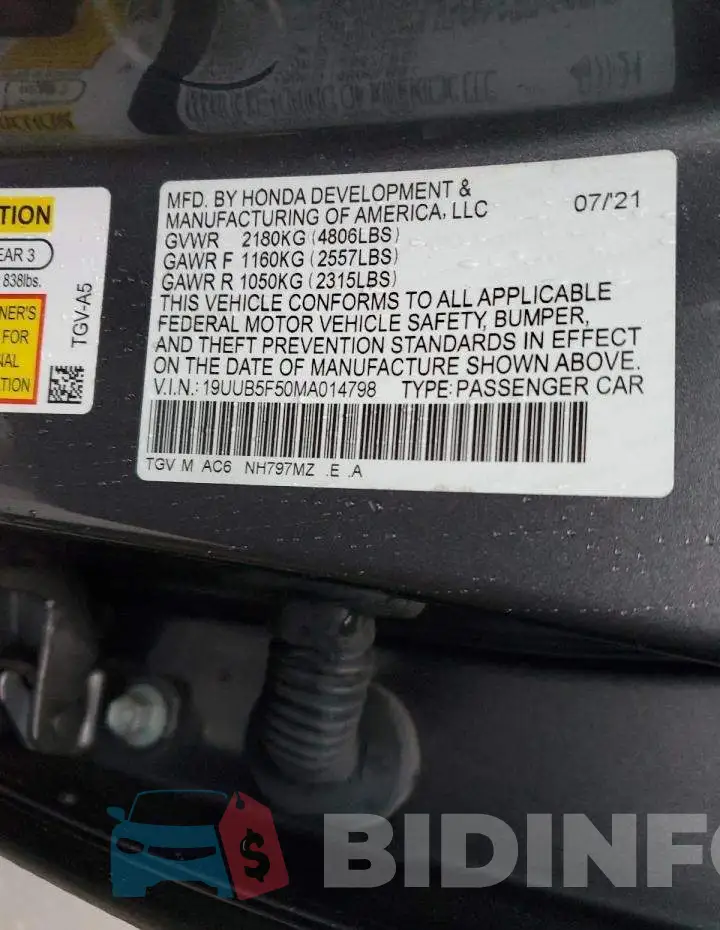 19UUB5F50MA014798 Photo# 13