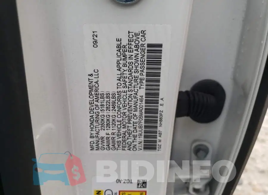 19UUB7F05MA001464 Photo# 12