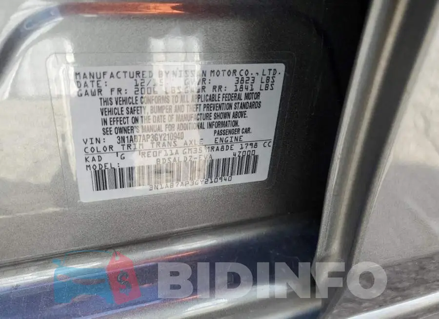 3N1AB7AP3GY210940 Photo# 12