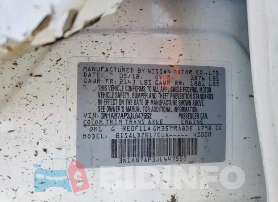 3N1AB7AP3JL647552 Photo# 12