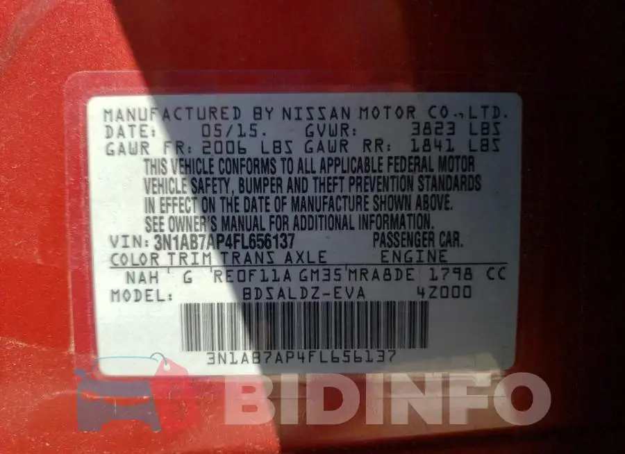 3N1AB7AP4FL656137 Photo# 12