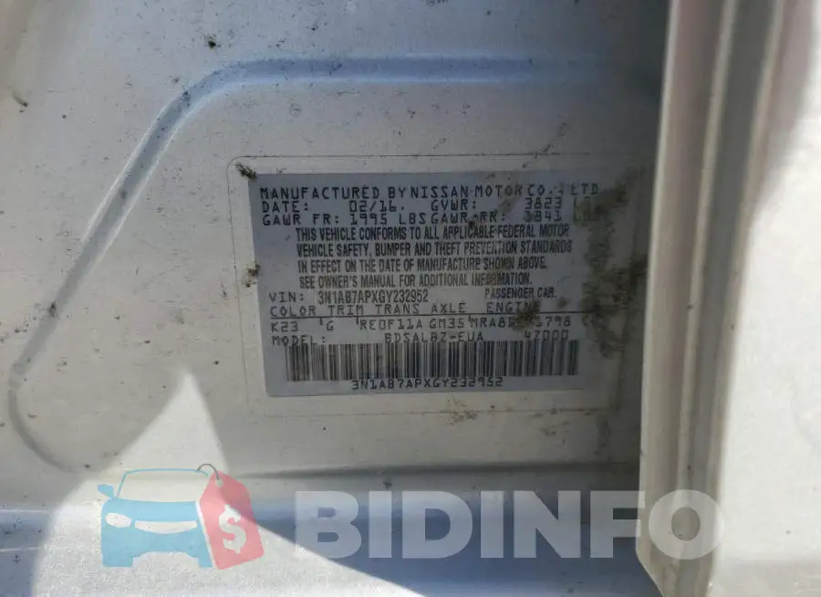 3N1AB7APXGY232952 Photo# 12