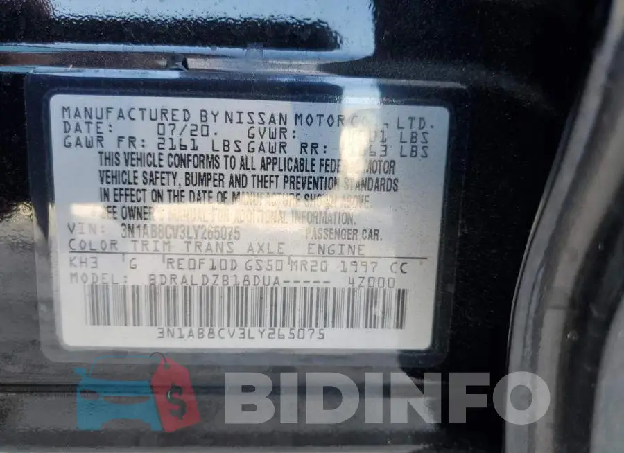 3N1AB8CV3LY265075 Photo# 12