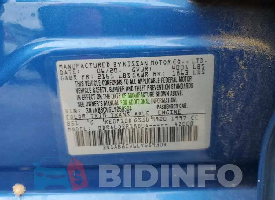 3N1AB8CV6LY259304 Photo# 12