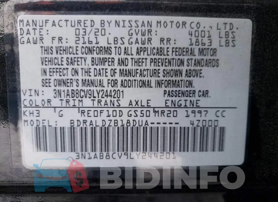 3N1AB8CV9LY244201 Photo# 12