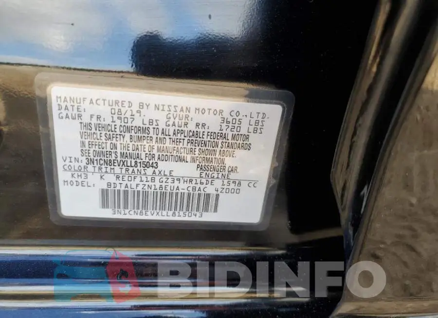 3N1CN8EVXLL815043 Photo# 12