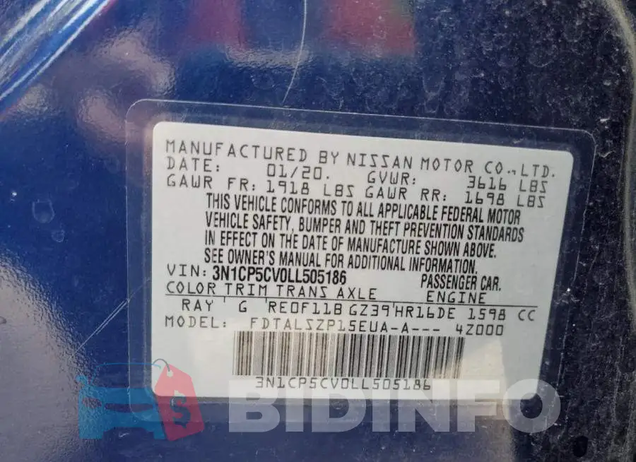 3N1CP5CV0LL505186 Photo# 13