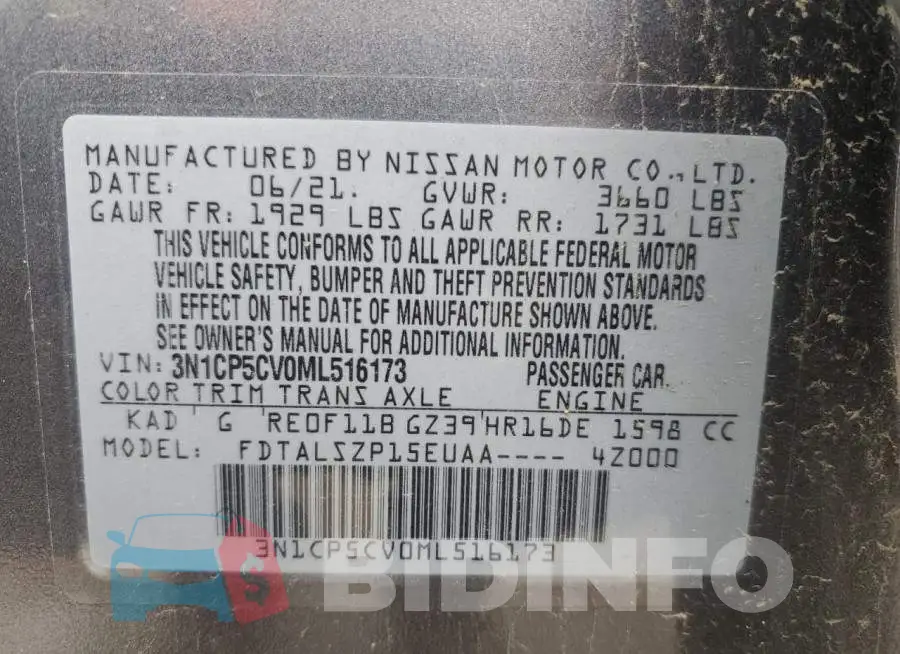 3N1CP5CV0ML516173 Photo# 13