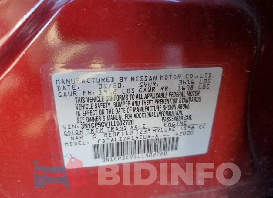 3N1CP5CV1LL502720 Photo# 12