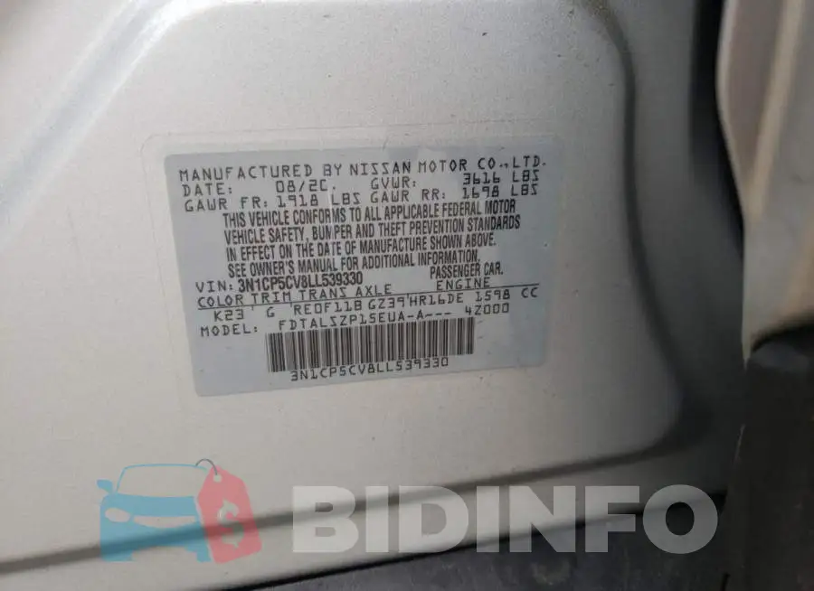 3N1CP5CV8LL539330 Photo# 14