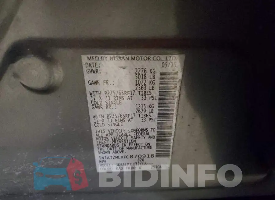 5N1AT2MLXFC870918 Photo# 12