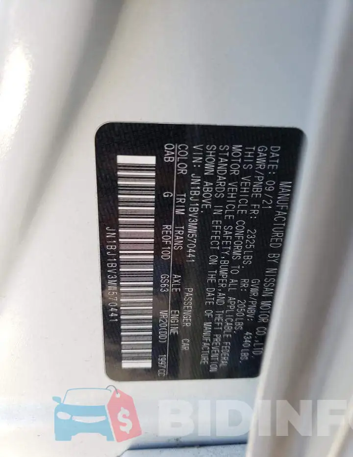 JN1BJ1BV3MW570441 Photo# 14