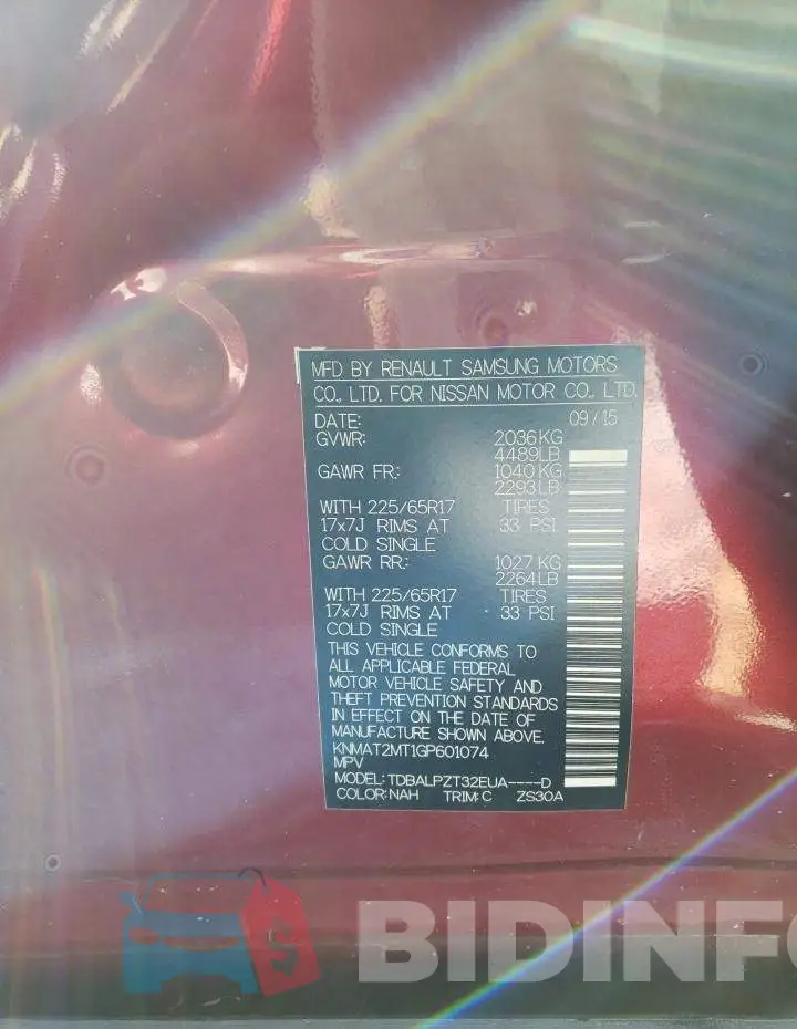 KNMAT2MT1GP601074 Photo# 13