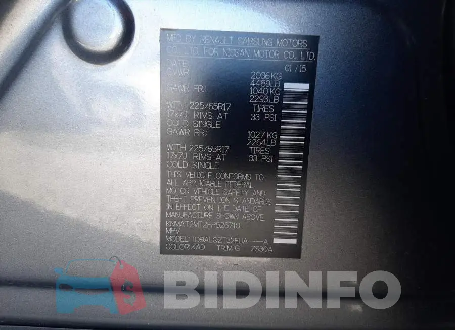 KNMAT2MT2FP526710 Photo# 14