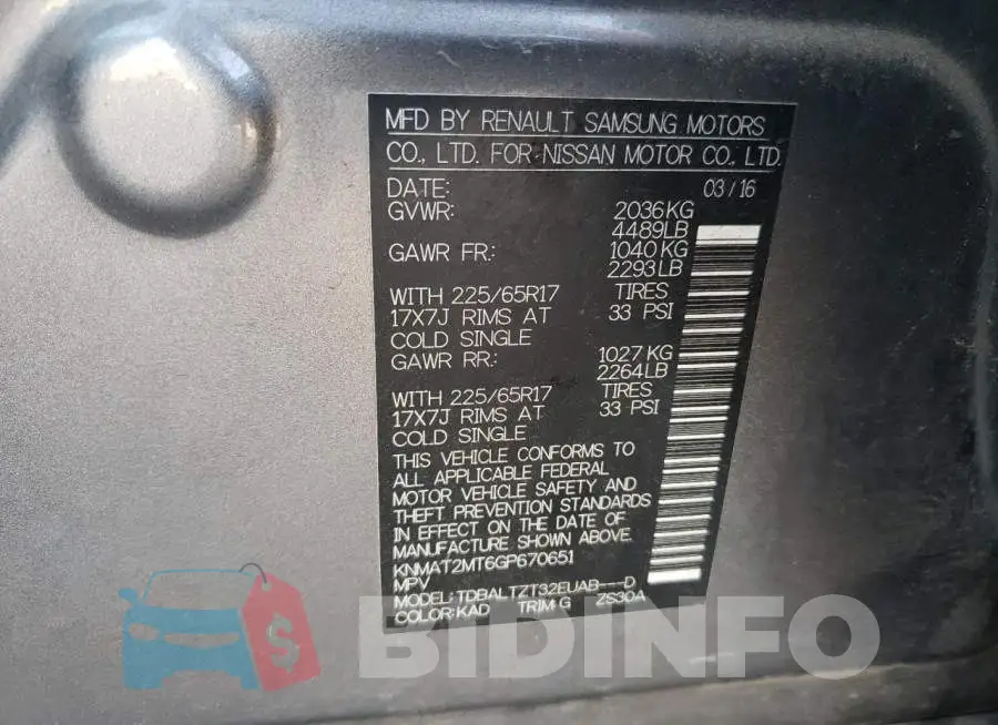 KNMAT2MT6GP670651 Photo# 13