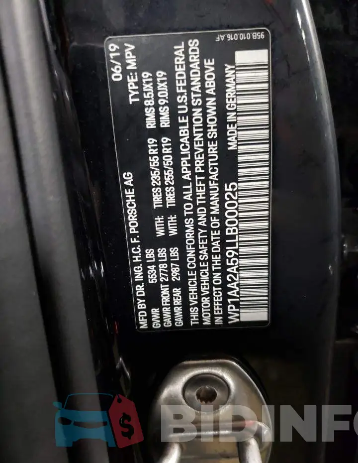 WP1AA2A59LLB00025 Photo# 12