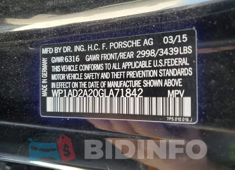 WP1AD2A20GLA71842 Photo# 13