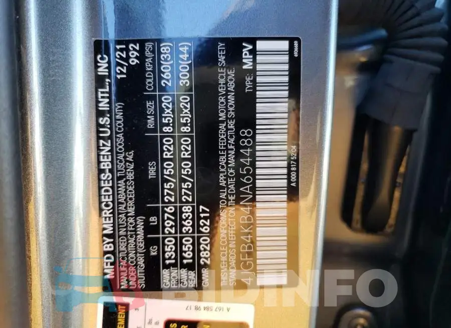 4JGFB4KB4NA654488 Photo# 13