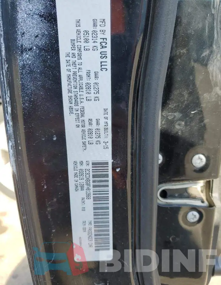 2C3CDXBG8FH812868 Photo# 12