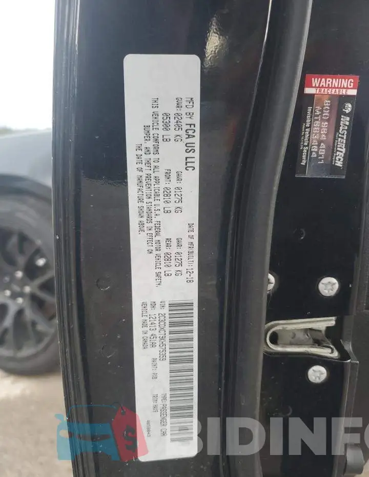 2C3CDXCT9KH575359 Photo# 12