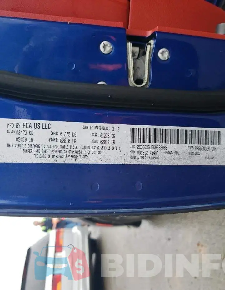 2C3CDXGJ3KH626086 Photo# 12