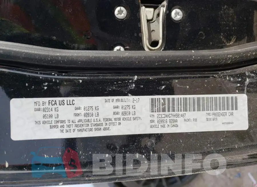 2C3CDXHG7HH581407 Photo# 12