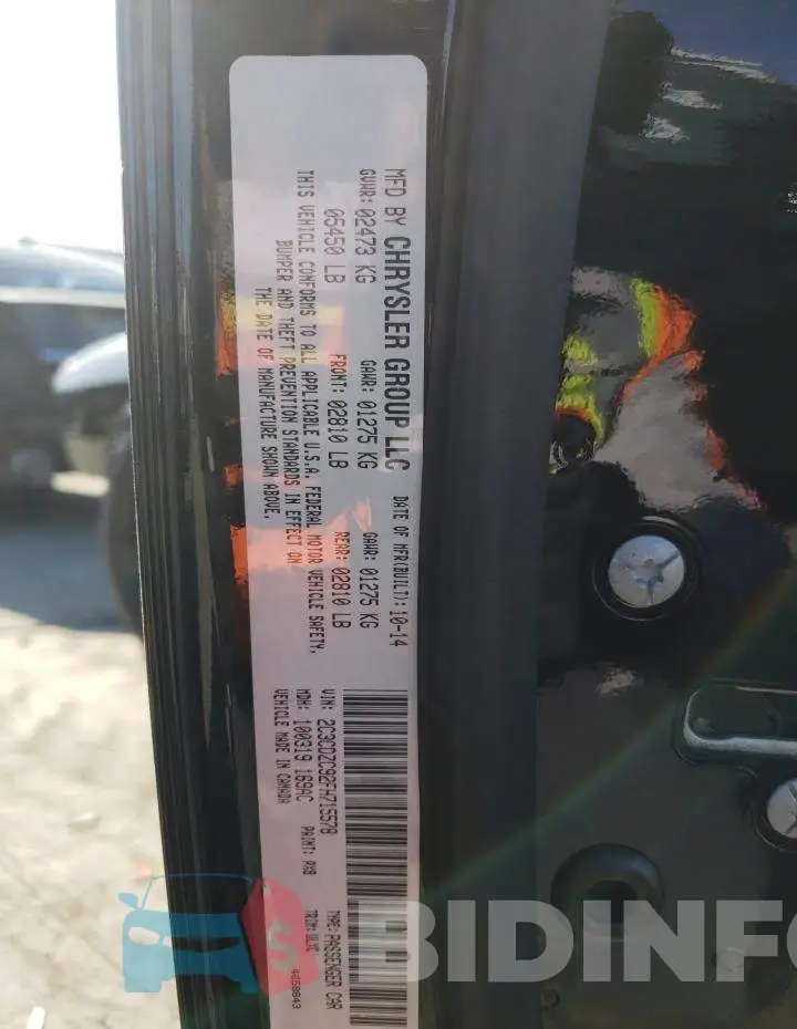 2C3CDZC92FH715578 Photo# 13