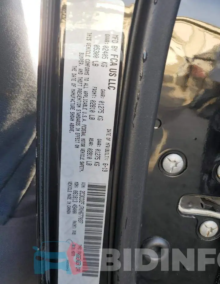 2C3CDZFJ7KH677037 Photo# 12