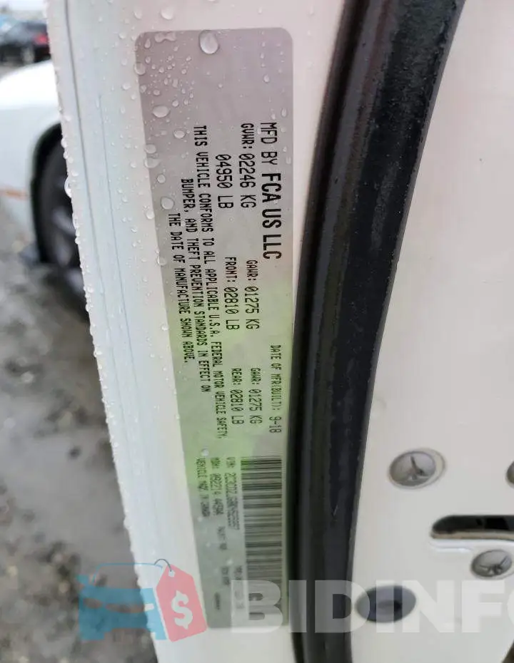 2C3CDZJG8KH525957 Photo# 12