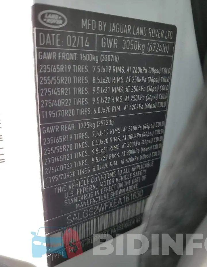 SALGS2WFXEA161630 Photo# 13