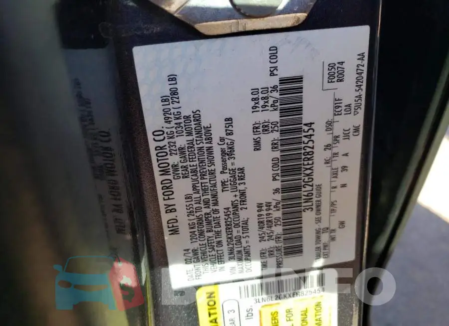 3LN6L2GKXER825454 Photo# 12