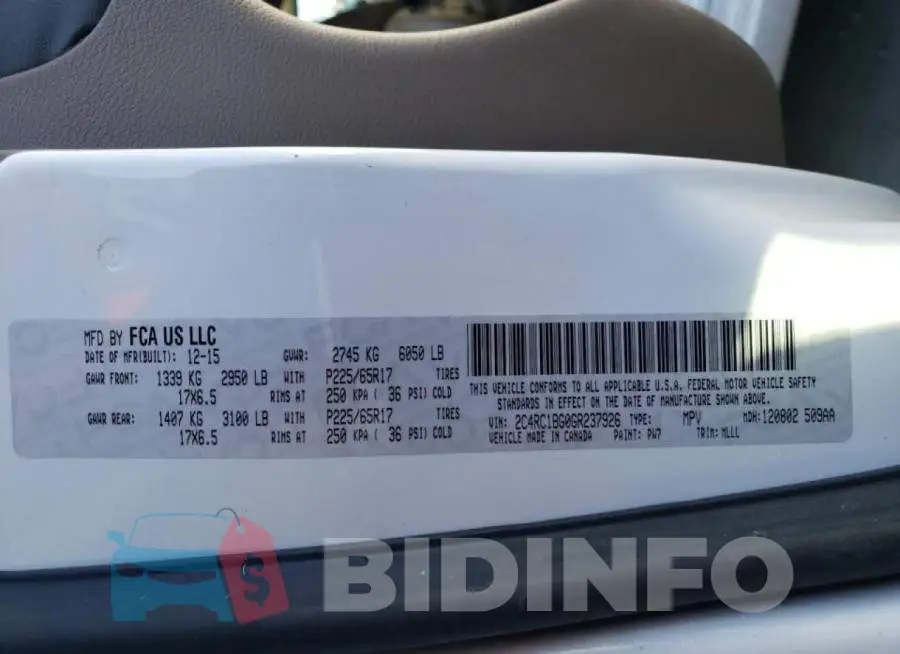2C4RC1BG0GR237926 Photo# 13