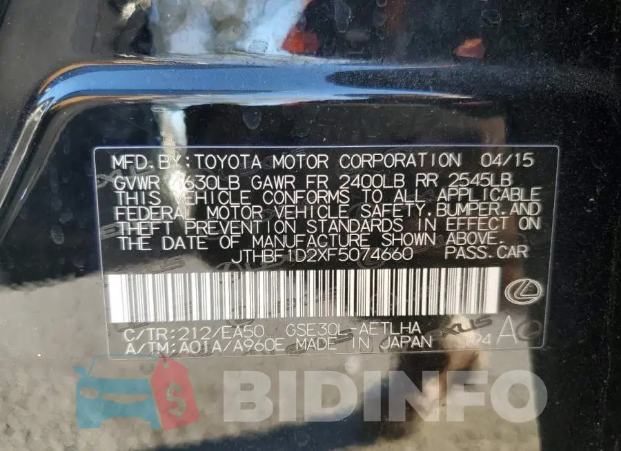 JTHBF1D2XF5074660 Photo# 13