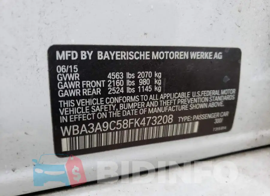 WBA3A9C58FK473208 Photo# 12