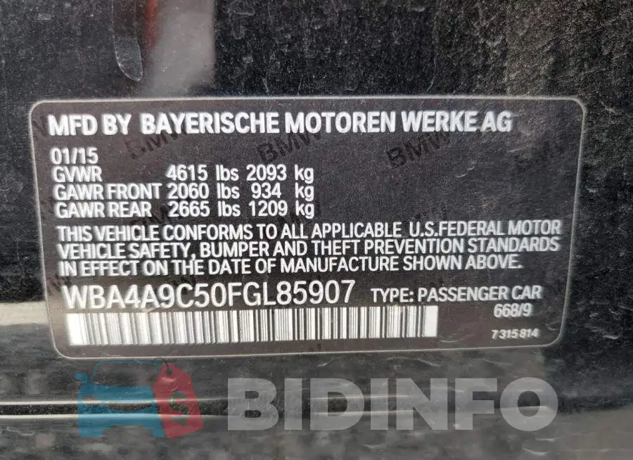 WBA4A9C50FGL85907 Photo# 12