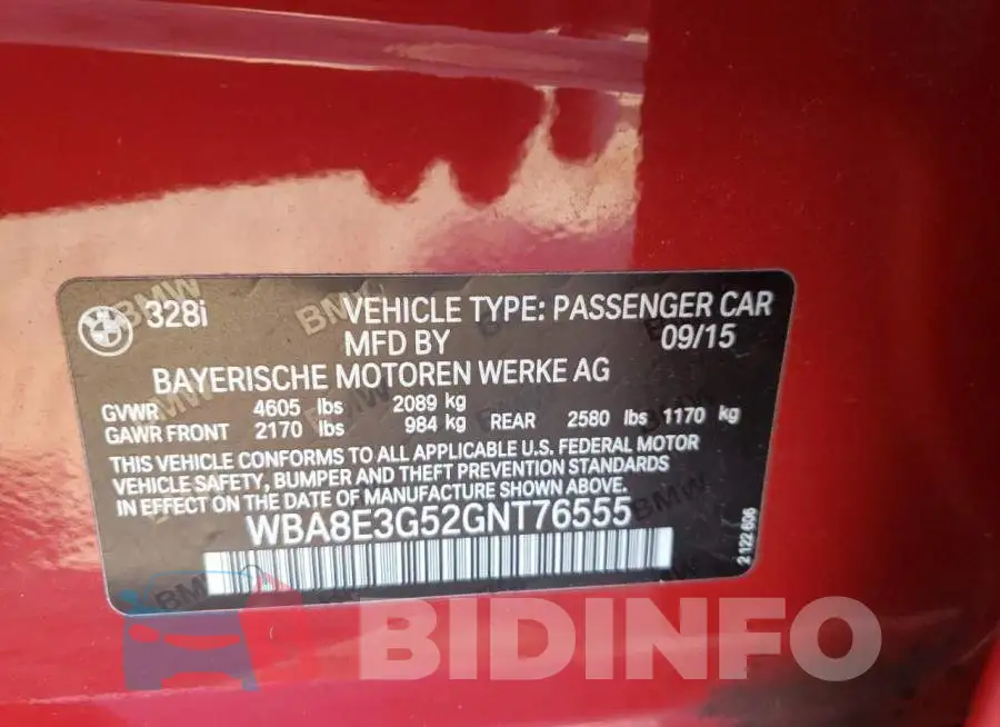 WBA8E3G52GNT76555 Photo# 12