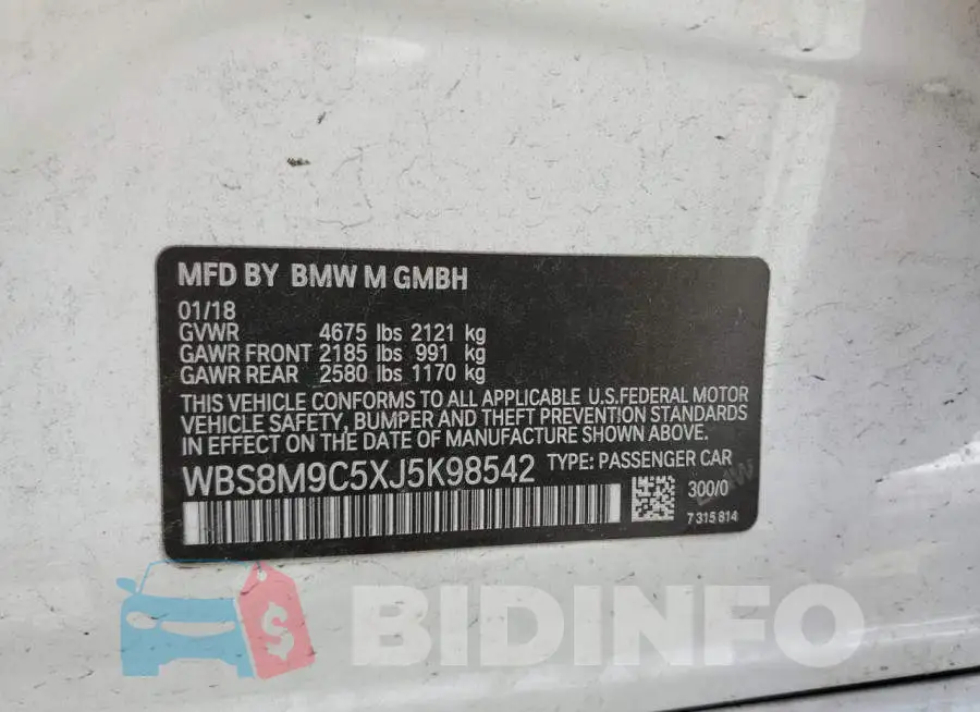 WBS8M9C5XJ5K98542 Photo# 12