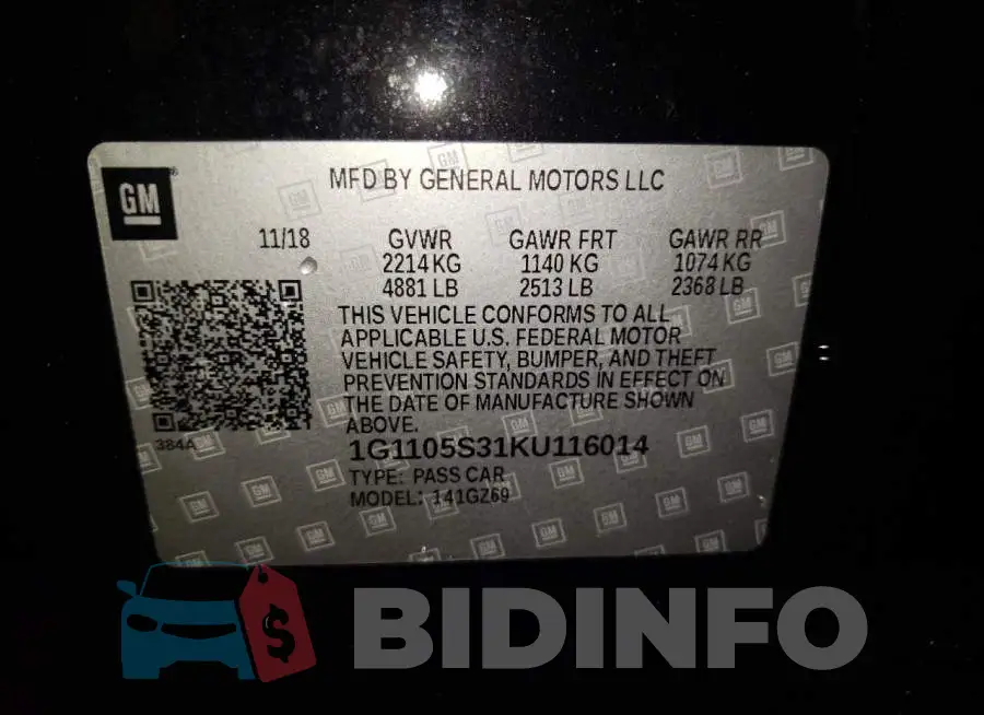 1G1105S31KU116014 Photo# 12