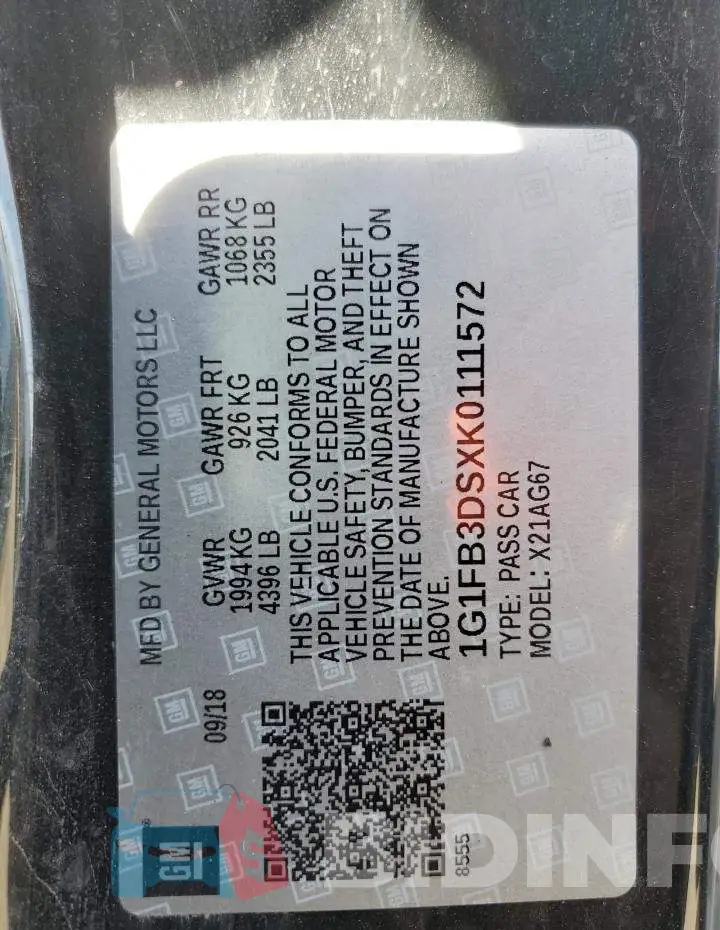 1G1FB3DSXK0111572 Photo# 12